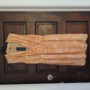 Eclair Orange, White and Purple Brand new with tags dress with v …